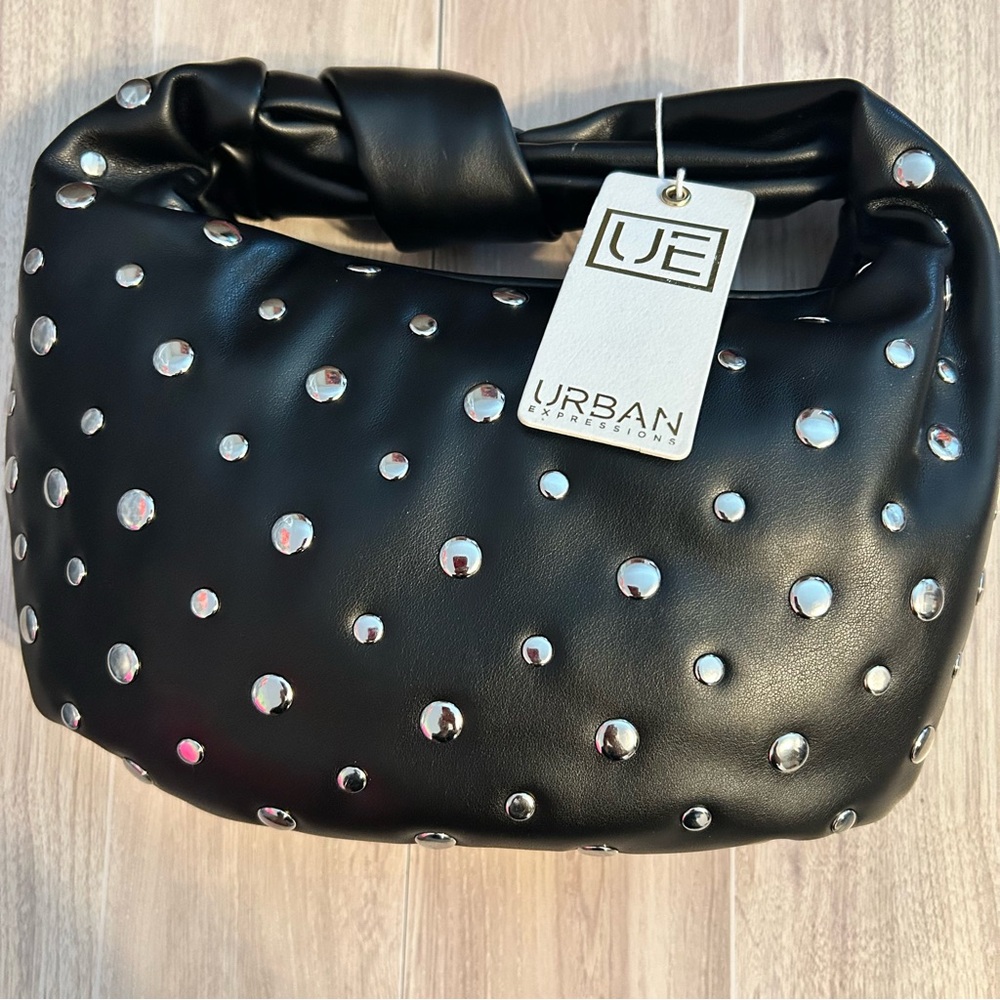 Urban Expressions Black Studded Women's Bag